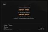 Network Defense certificate