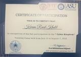 Cyber Kingdom Training Camp certificate