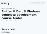 Flutter, Dart & Firebase Complete Development certificate